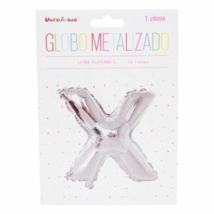 Globo Metalizado Plateado X UNIFELICIDAD 16"