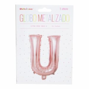 Globo Metalizado Rose Gold U UNIFELICIDAD 16"