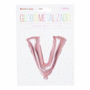 Globo Metalizado Rose Gold V UNIFELICIDAD 16"