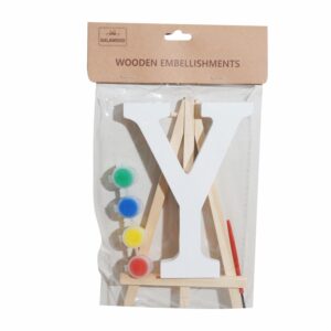 Set Letra Madera Y Blanca Con Acuarelas BABY CRAFT 15X1.2CM