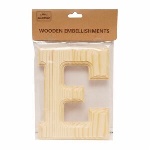 Letra E De Madera Para Manualidades BABY CRAFT 15Cm 6 Cm