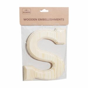 Letra De Madera S BABY CRAFT 15X 6 Cm