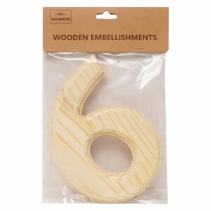 Numero 4 De Madera Para Manualidades BABY CRAFT 15Cm 6 Cm