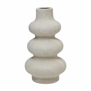 Florero Decorativo Taupe Ondas SHUNDA 1 Pieza
