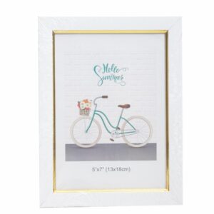 Porta Retrato Blanco Con Dorado XINKAI 5X7"