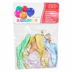 Globos Metalizados Cumpleaños N.12 BALLOONS 10 Uds