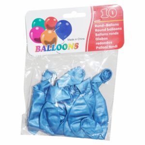 Globos Metalizados N.12 Azul BALLOONS 10 Uds