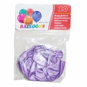 Globos Metalizados N.12 Púrpura BALLOONS 10 Uds