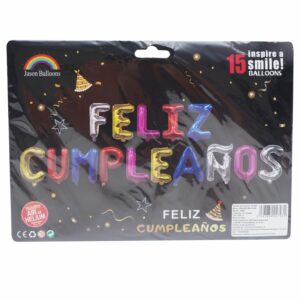 Globo Letras Feliz Cumpleaños De Colores JASON BALLOONS 15 Piezas