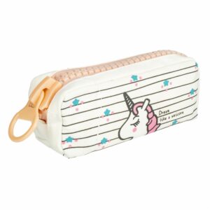Cartuchera Unicornio Cierre Grueso NINGBO KINGYA Blanco