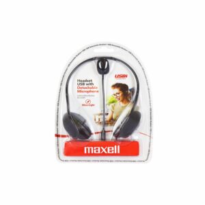 Audífonos Tirilla Con Micrófono Usb MAXELL Con Cable
