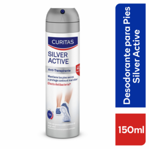 Desodorante En Spray Para Pies Silver Active CURITAS 150 Ml