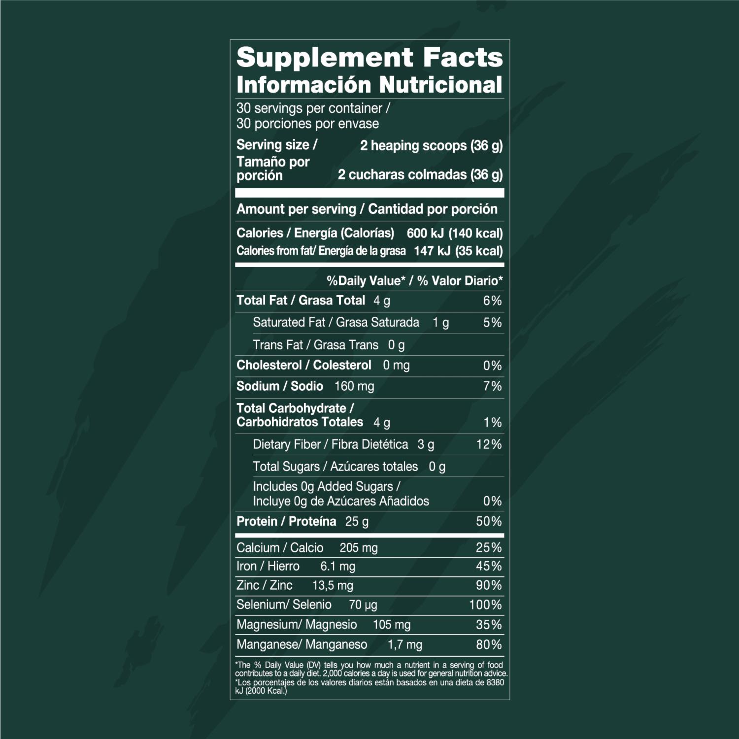 Proteína Vegetal Sabor A Chocolate TRIBU NUTRITION 1080 G - Imagen 2