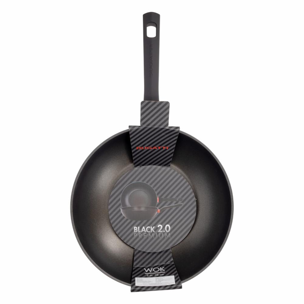 Wok De Inducción Negro BUGATTI 28 Cm - Imagen 4