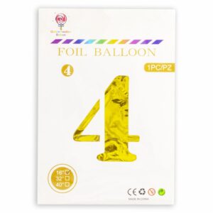 Globo Aluminio Dorado N4 IMPORTADORA CUMPLEAÑOS 16"