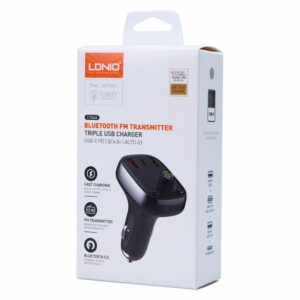 Cargador De Celular Para Auto Con Transmisor FM Bluetooth LDNIO 36 W