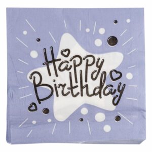 Servilleta Plata Happy Brithay IMPORTADORA CUMPLEAÑOS X20 Unidades