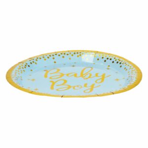Plato Baby Boy 23 Cm IMPORTADORA CUMPLEAÑOS X 10 Uds