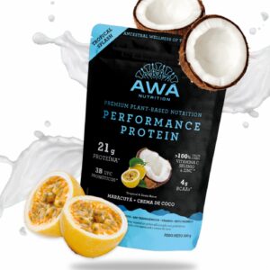 Proteína En Polvo Performance Maracuyá Crema de Coco Tropical Splash AWA NUTRITION 300 G
