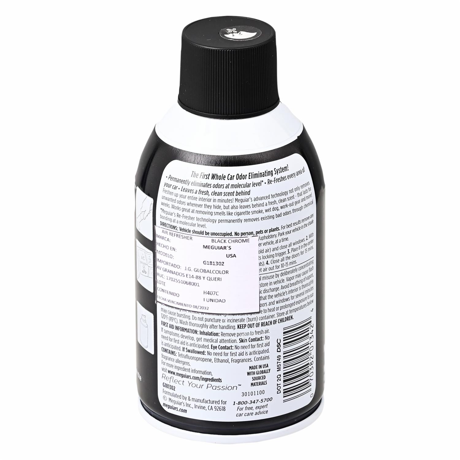Sanitizador De Ductos Ventilación Eliminación De Bacterias Bajo Un Sistema Molecular Y Aroma Agradable Black Chrome MEGUIAR'S 57 G - Imagen 2