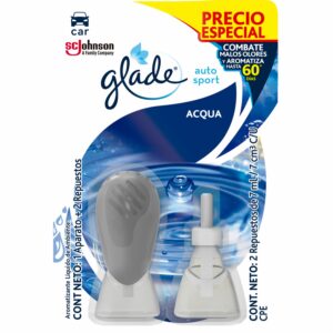 Ambiental Para Auto Sport Promo Dispensador Y 2 Repuestos GLADE 14Ml