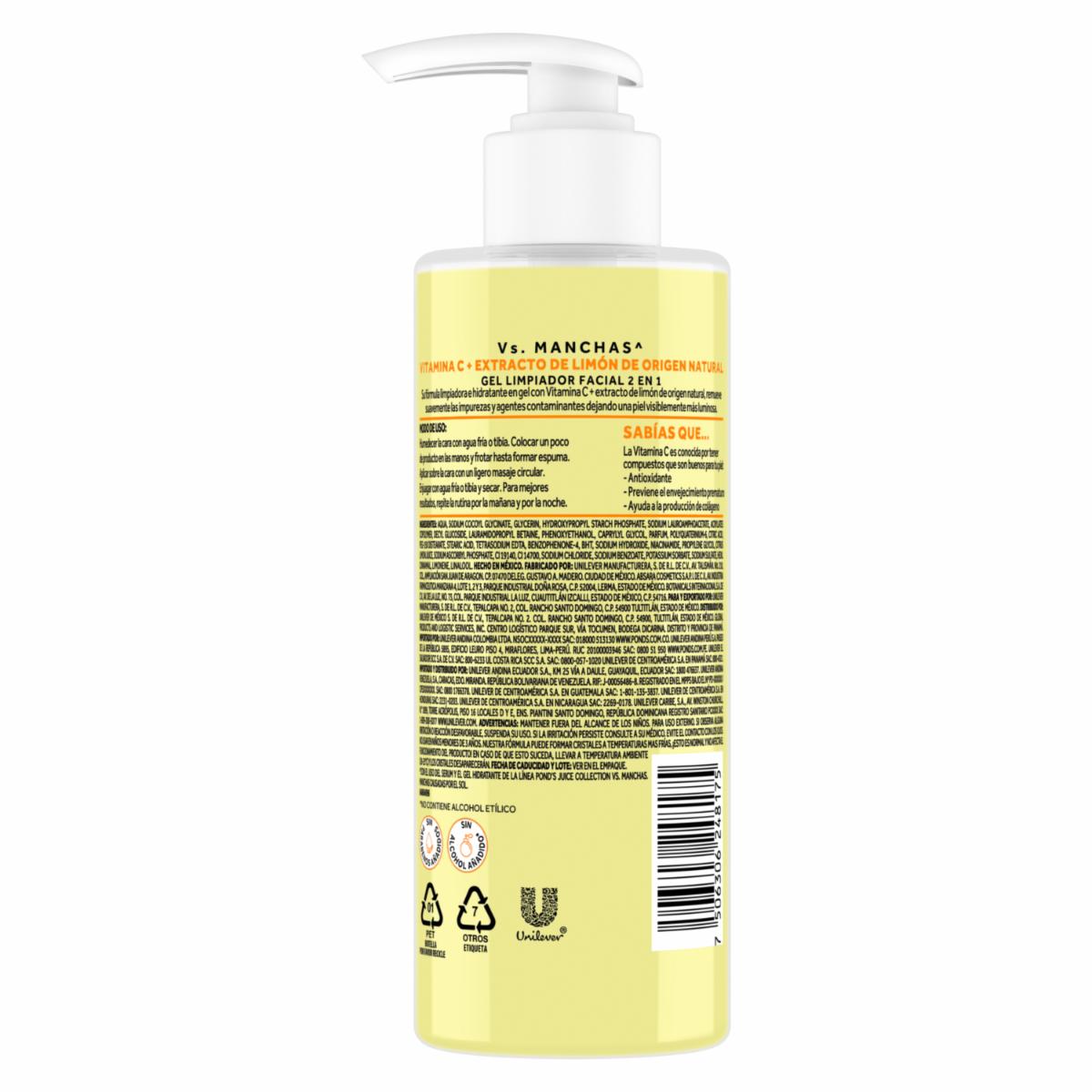 Limpiador Facial En Gel Juice Collection Anti Manchas Con Vitamina C POND’S 200 Ml