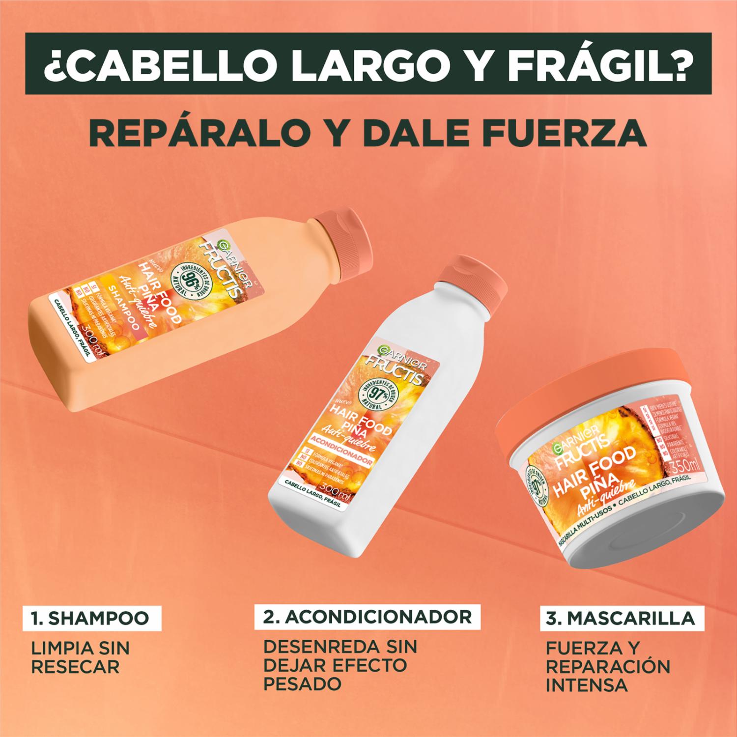 Acondicionador Anti-Quiebre Hair Food Piña GARNIER FRUCTIS 300 Ml - Megamaxi, image size:1500x1500