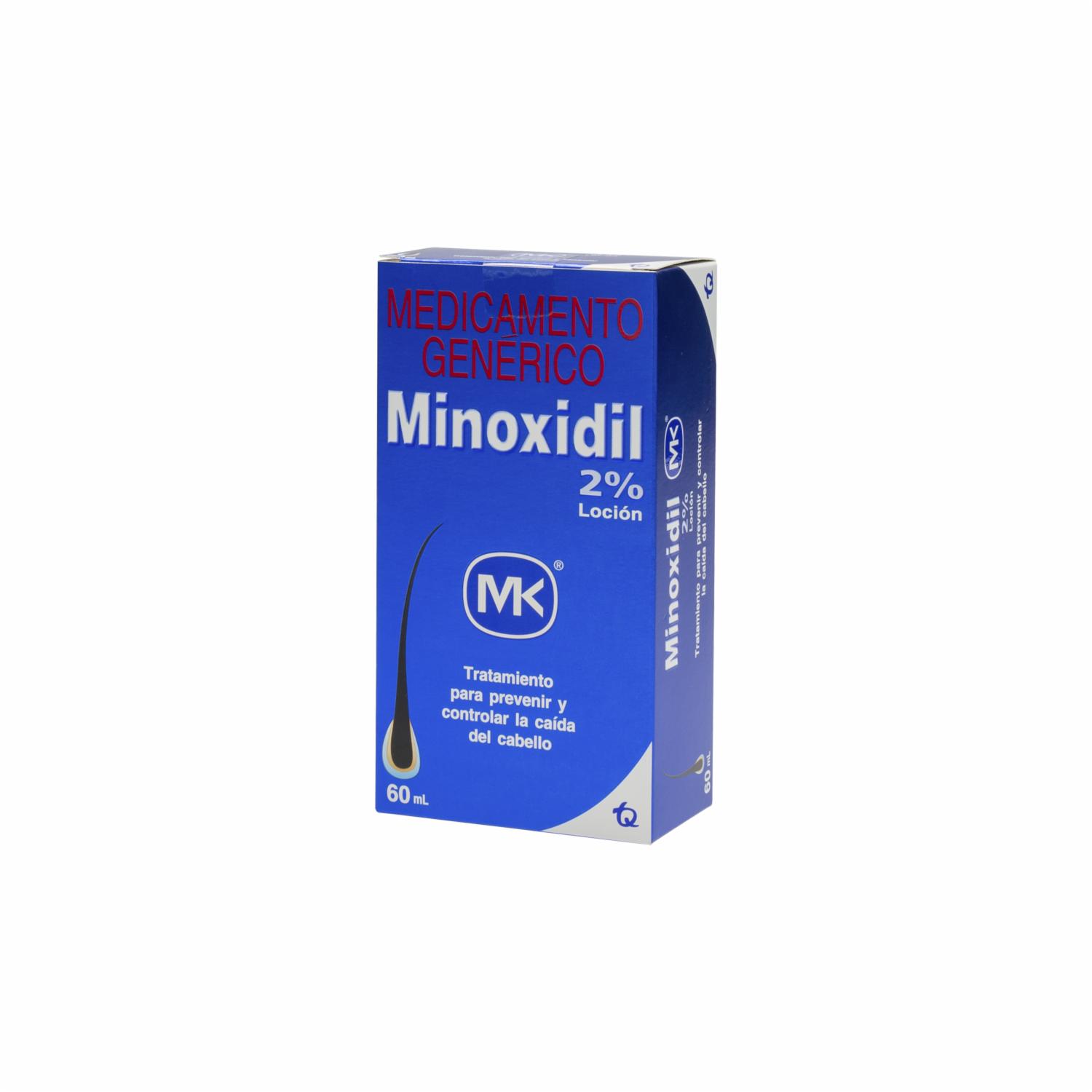 Minoxidil Loción Anticaída Al 2% MK 60 Ml