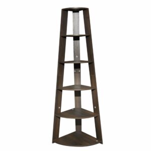 Estantería Esquinera Garden Nogal RTA 6 Pisos