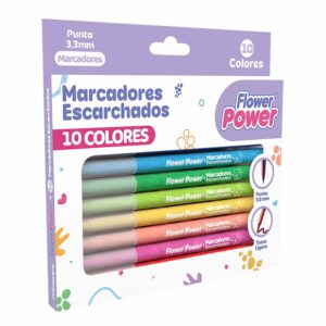 Marcadores Escarchados FLOWER POWER X 10 Uds