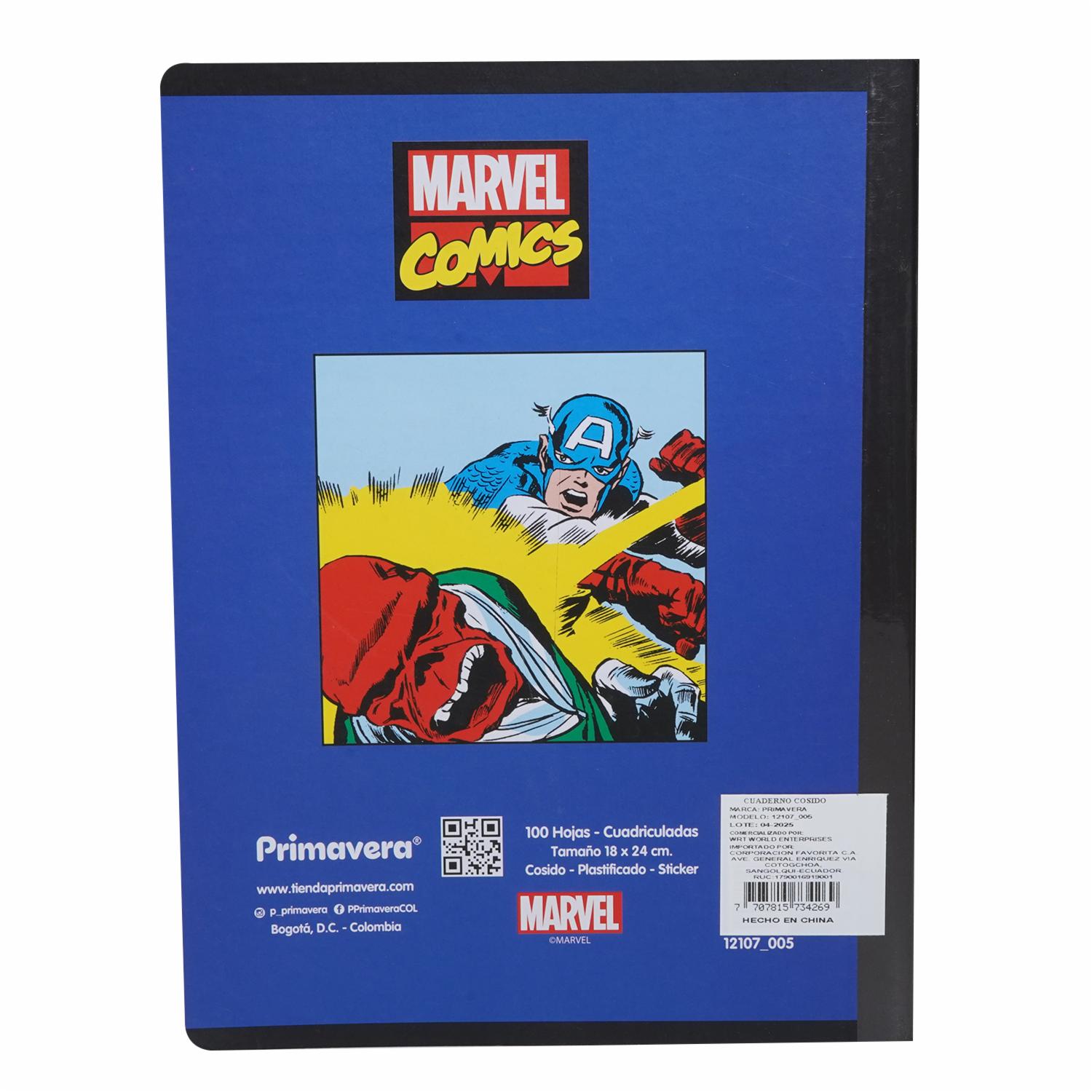 Cuaderno Cosido Cuadros Disney PRIMAVERA 100 Hojas
