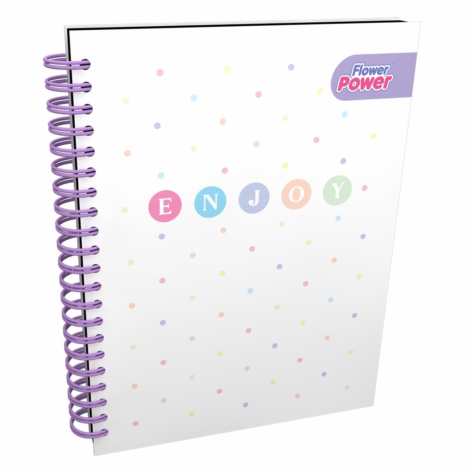 Cuaderno Argollado Cuadros Universitario FLOWER POWER 100 Hojas