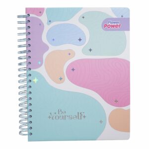 Cuaderno Argollado Cuadros Universitario FLOWER POWER 200 Hojas
