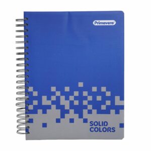 Cuaderno Argollado Cuadros Solid Colors PRIMAVERA 200 Hojas