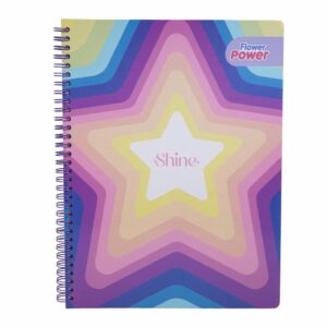 Cuaderno Argollado Cuadros Pasta Sencilla FLOWER POWER 100 Hojas
