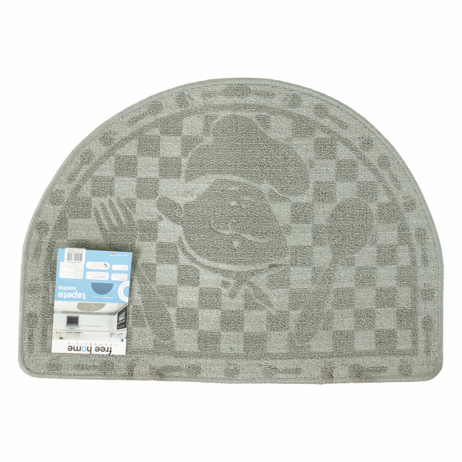Alfombra Cocina Media Luna Gris FREE HOME 70X48 CM - Imagen 2