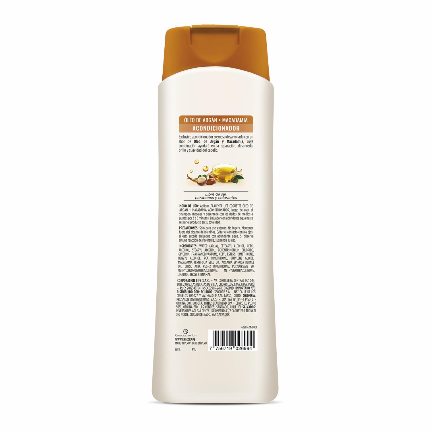 Acondicionador Argan & Macadamia COQUETTE 400 Ml - Imagen 2