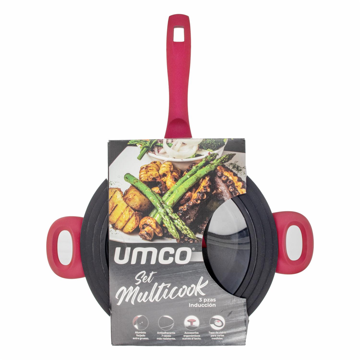 Set Sartenes De Inducción Sahara Forjado+ Utensilios UMCO 4 Piezas - Imagen 3