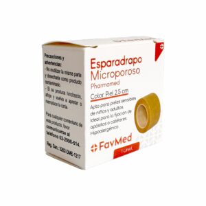 Esparadrapo Microporoso Color Piel FAVMED 2.5 cm
