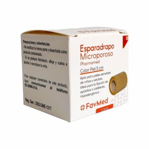 Esparadrapo Microporoso Color Piel FAVMED 5 cm