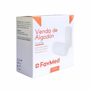 Venda De Algodón 4"X 2.70 Metros FAVMED X 2 Uds