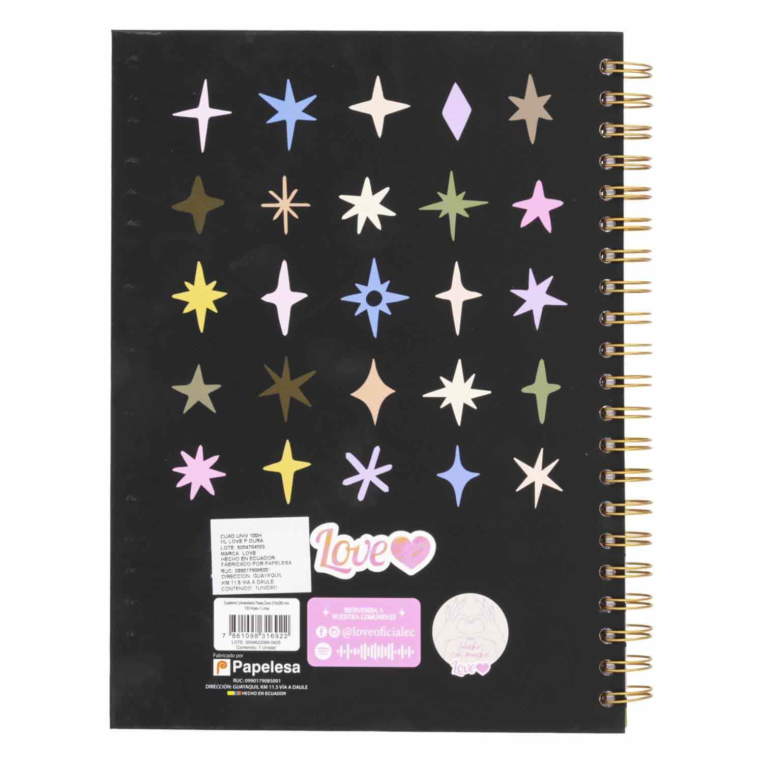 Cuaderno Universitario 1 Línea Love Pasta Dura ESTILO 100 Hojas - Imagen 2