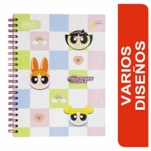 Cuaderno Universitario Cuadros Super Poderosas ESTILO 100 Hojas