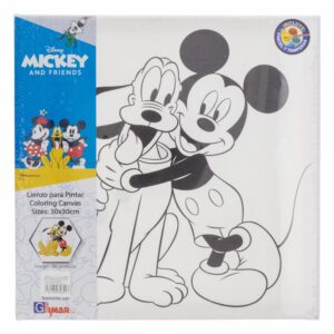 Lienzo Pinta Números Diseño Mickey Y Amigos 1 DISNEY 30X30 Cm