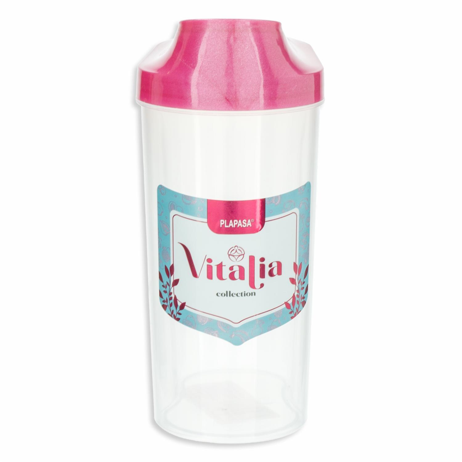 Pomo Dispensador Pequeño Con Tapa Burdeos Perlado Vitalia PLAPASA 0.75 Litros