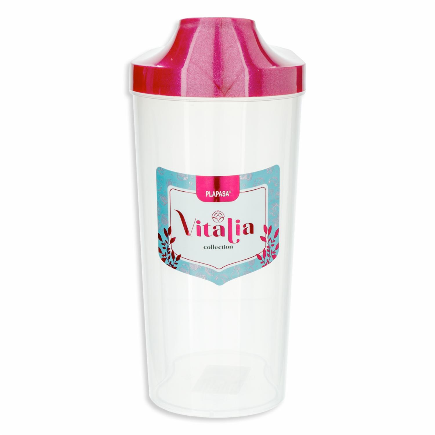 Pomo Dispensador Mediano Con Tapa Burdeos Perlado Vitalia PLAPASA 1.5 Litros - Imagen 3