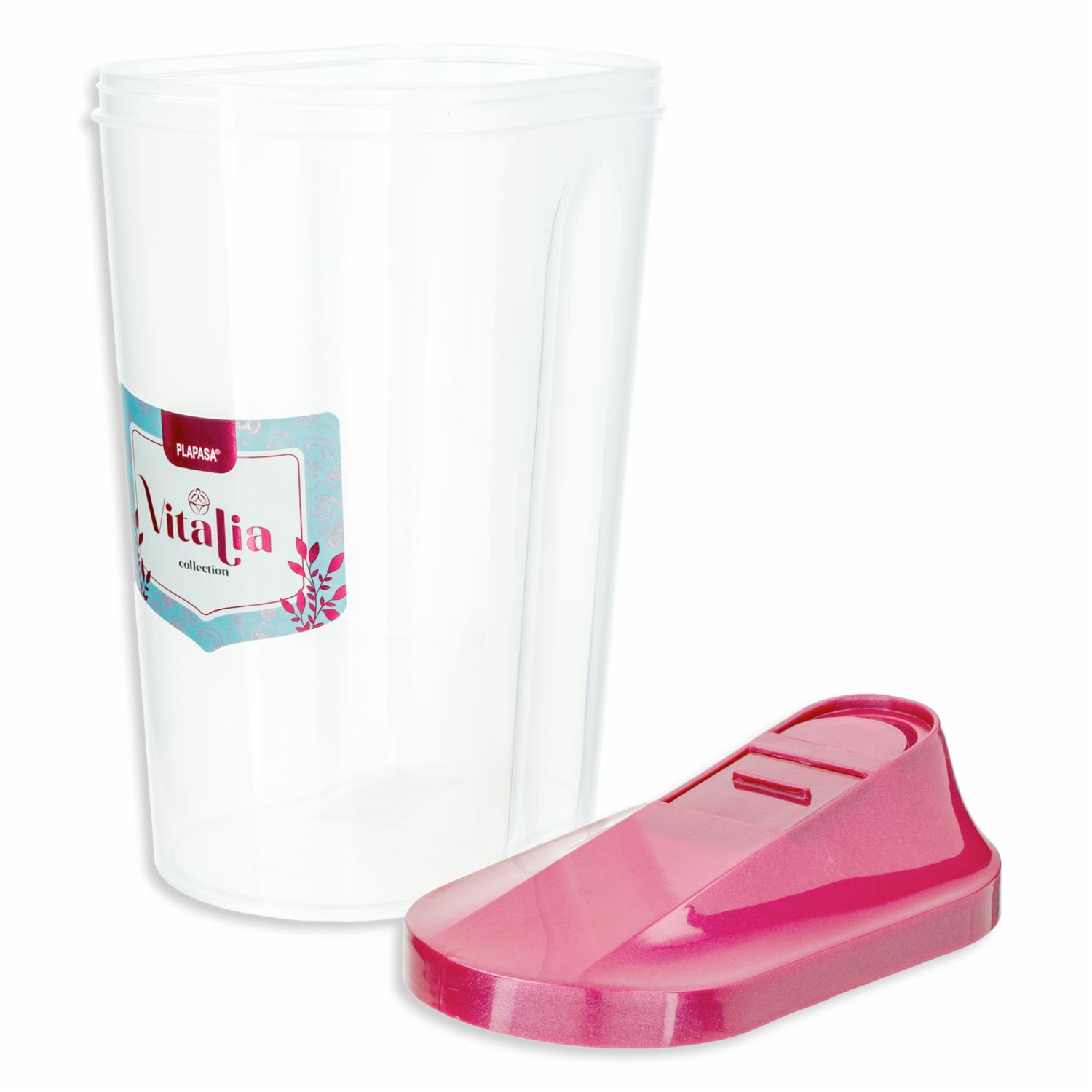 Pomo Dispensador Grande Con Tapa Burdeos Perlado Vitalia PLAPASA 2.75 Litros - Imagen 2