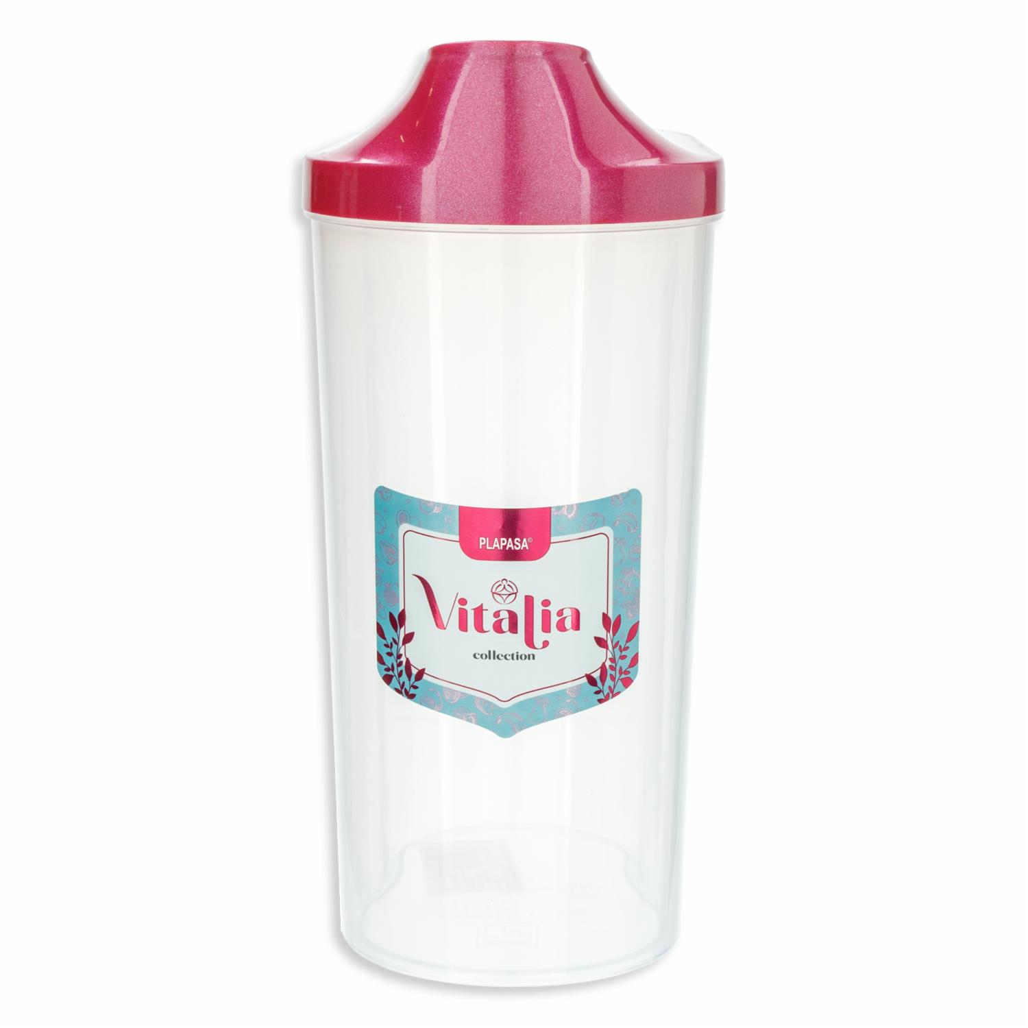Pomo Dispensador Grande Con Tapa Burdeos Perlado Vitalia PLAPASA 2.75 Litros - Imagen 3