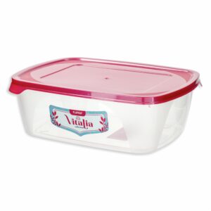 Repostero Foodkeeper Rectangular N2 Con Tapa Burdeos Perlado Vitalia PLAPASA 1.2 Litros
