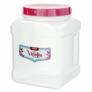 Pomo Dispensador Cuadrado N2 Con Tapa Burdeos Perlado Vitalia PLAPASA 1.5 Litros